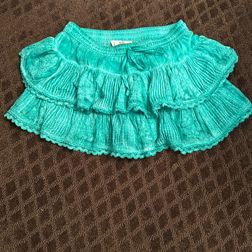 Muche and Muchette green ruffle skirt women’s one size